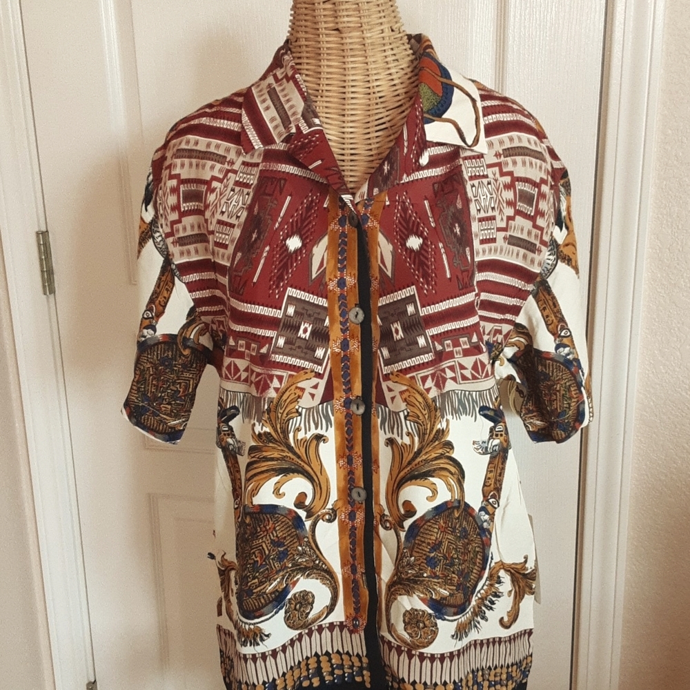 Karen Kane Vintage Tribal Print Top💖💖💖NWT